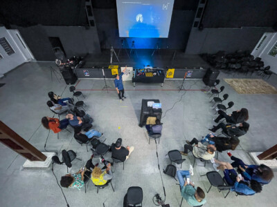 Imagens das aulas de fotografia, animação e light-painting