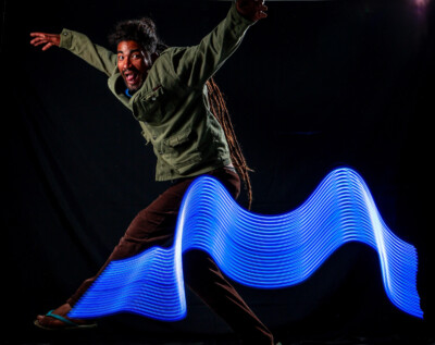 Imagens das aulas de fotografia, animação e light-painting