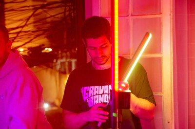 Imagens das aulas de fotografia, animação e light-painting