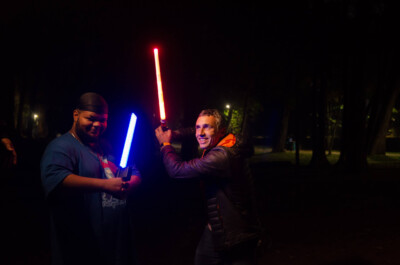 Imagens das aulas de fotografia, animação e light-painting