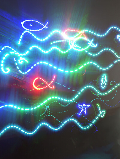 Imagens das aulas de fotografia, animação e light-painting