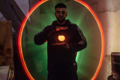 Imagens das aulas de fotografia, animação e light-painting