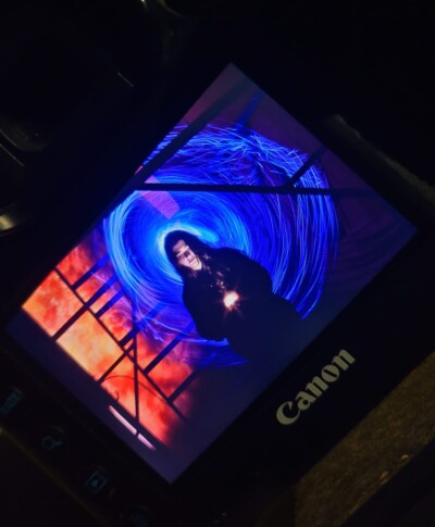 Imagens das aulas de fotografia, animação e light-painting